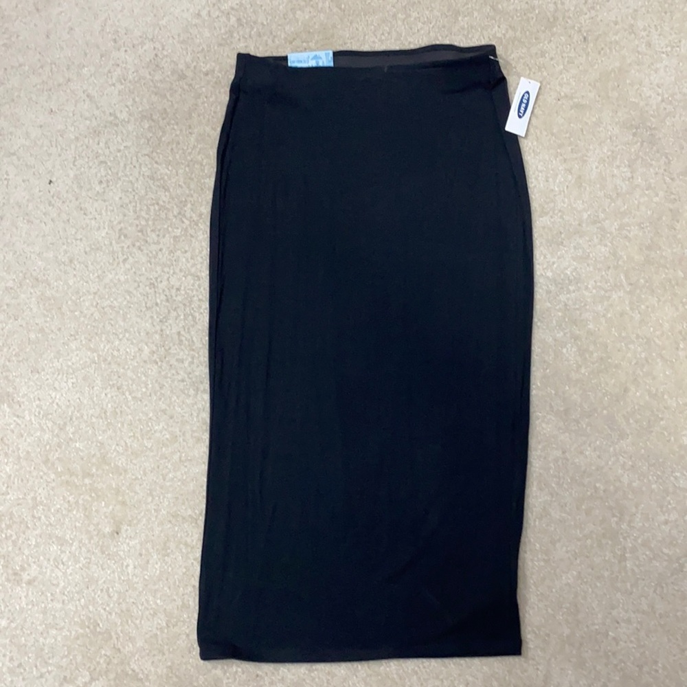 Old navy women’s black midi skirt